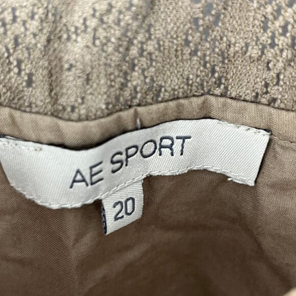 AE Sport Top Blouse Size 20 Brown Sleeveless Wide Strap Square Neck Cotton - Picture 5 of 9